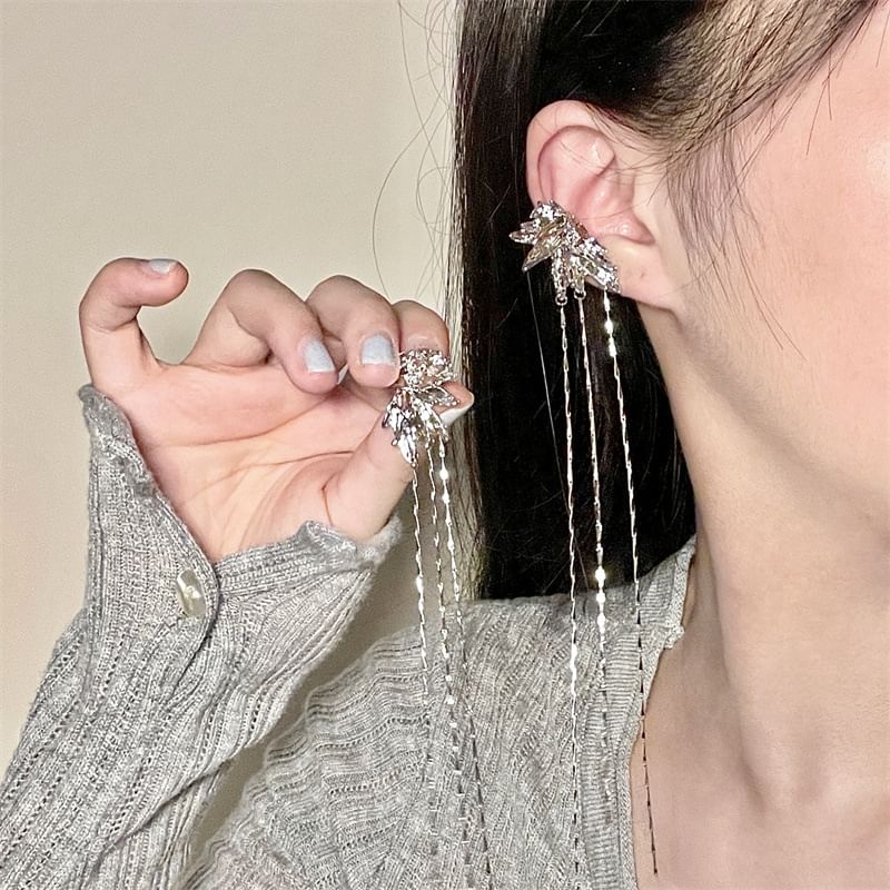 Butterfly Earring Alloy Threader Cuff