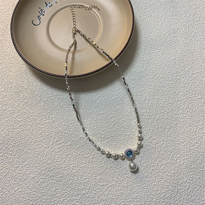 Pendant Choker Alloy Pearl Rhinestone Faux