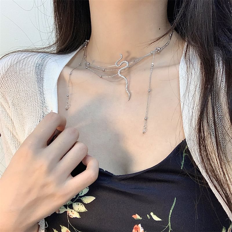 Layered Choker Alloy Snake