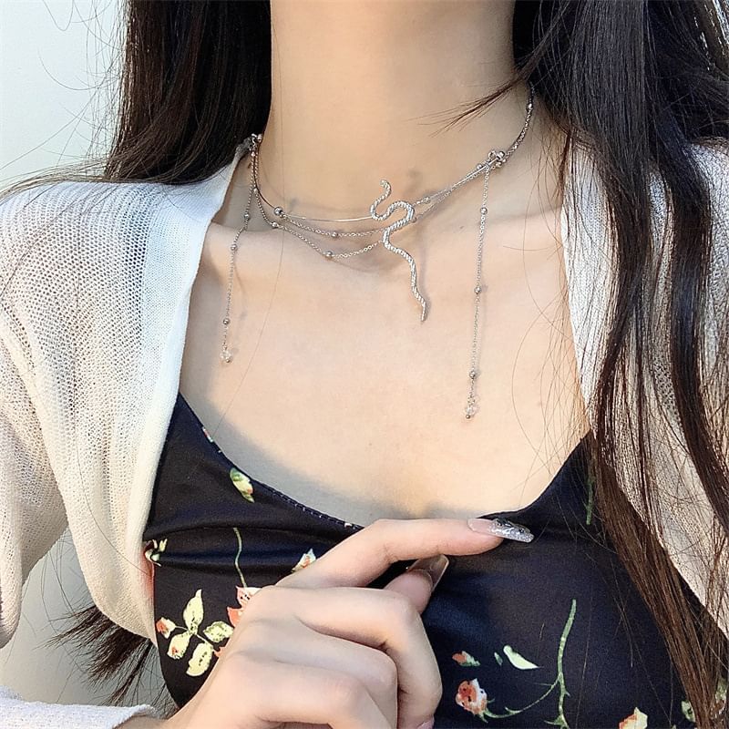 Layered Choker Alloy Snake