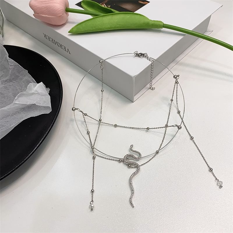 Layered Choker Alloy Snake