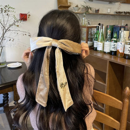 Bow Velvet Hair Clip