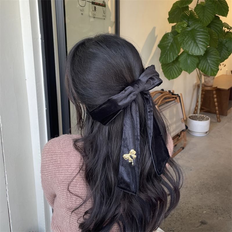 Bow Velvet Hair Clip