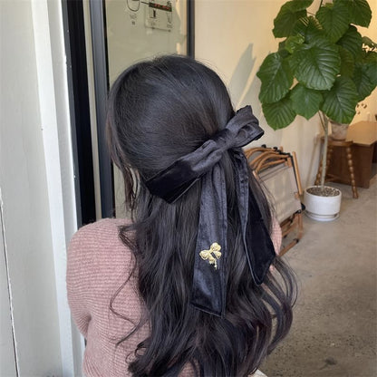 Bow Velvet Hair Clip