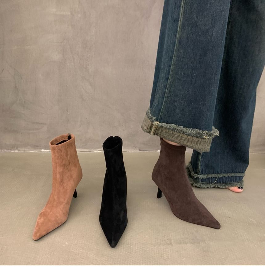 Boots Short Heel High Pointy