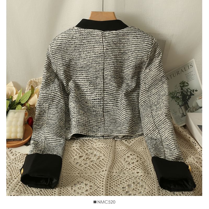Chic Tweed Jacket and Pleated Skirt Combo