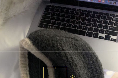 Two Tone Buttoned Knit Balaclava