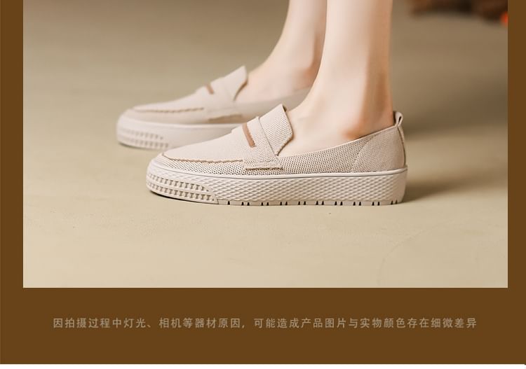 Contrast Trim Platform Slip-Ons