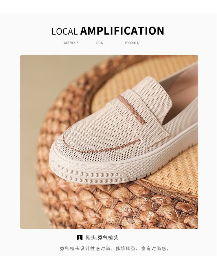 Contrast Trim Platform Slip-Ons