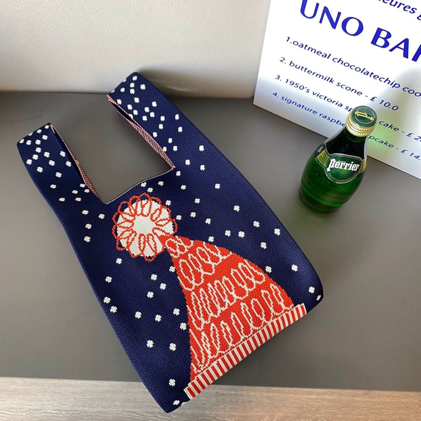 Christmas Knit Small Tote Bag ( Various Designs )