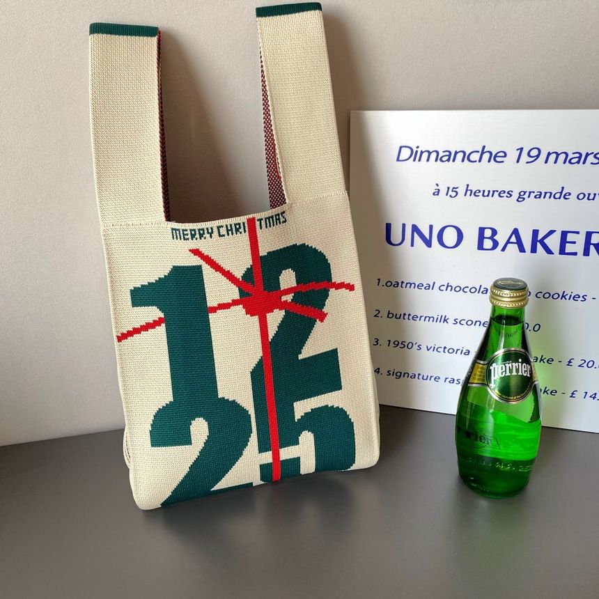 Christmas Knit Small Tote Bag ( Various Designs )