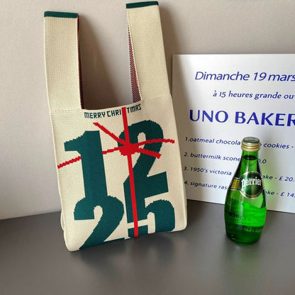 Christmas Knit Small Tote Bag ( Various Designs )