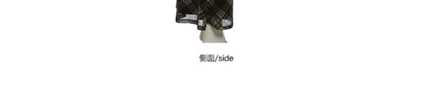 Plaid Maxi Mermaid Skirt with Low Rise
