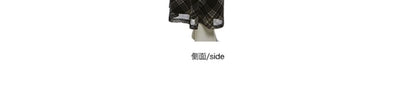 Plaid Maxi Mermaid Skirt with Low Rise