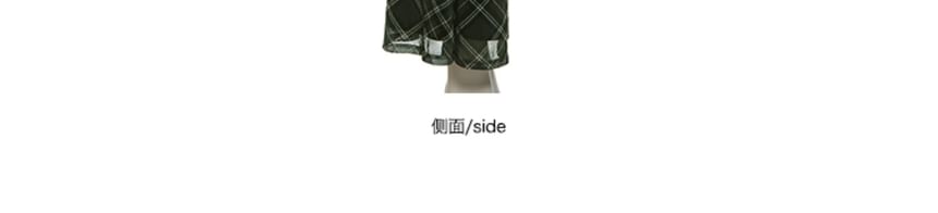 Plaid Maxi Mermaid Skirt with Low Rise