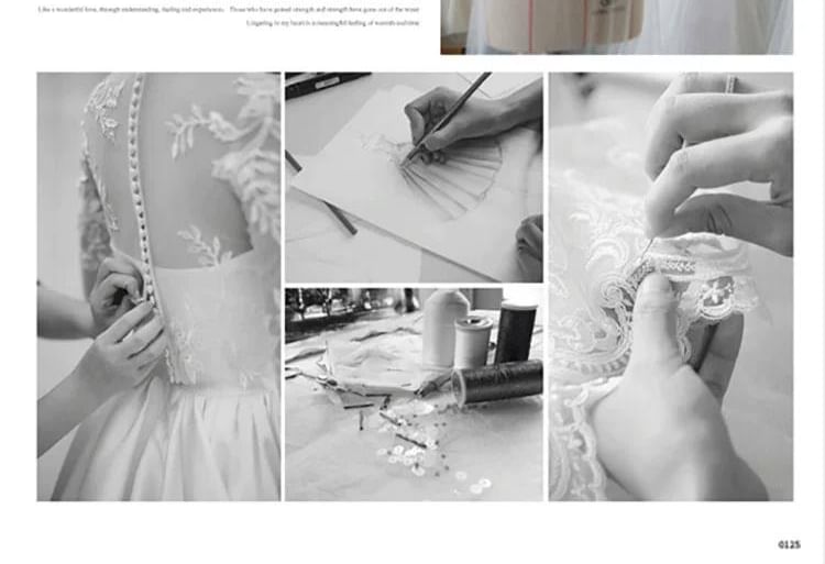 Strapless Glitter Ruffle A-Line Wedding Gown