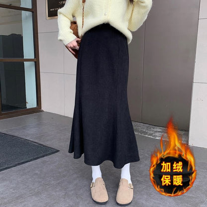 Fleece High-Rise Maxi Skirt for Cozy Style
