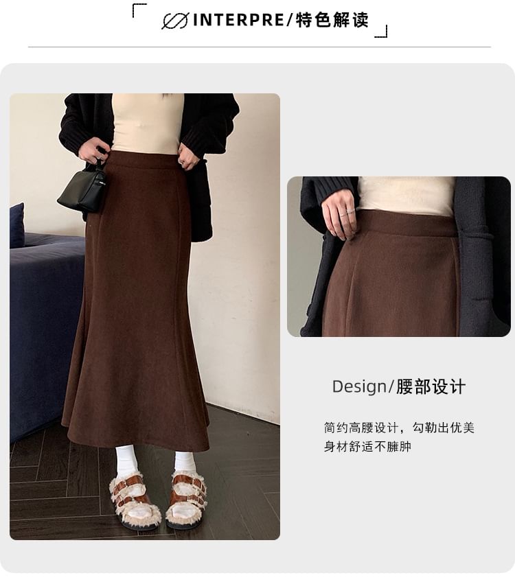 Fleece High-Rise Maxi Skirt for Cozy Style