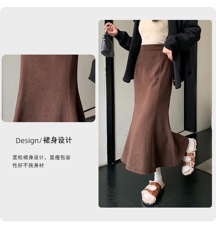 Fleece High-Rise Maxi Skirt for Cozy Style