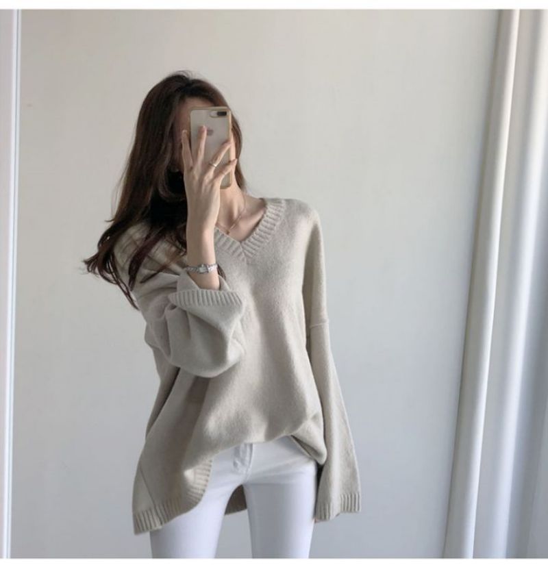 Oversized V-Neck Sweater