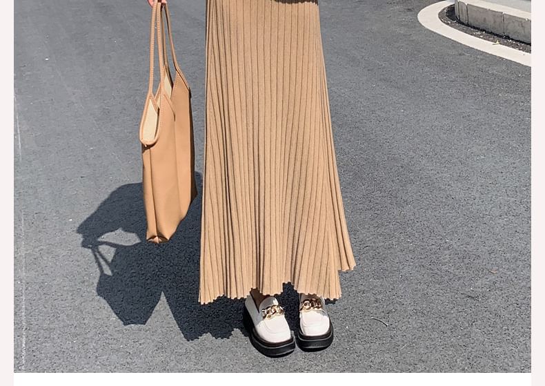 Knitted High-Rise Maxi Mermaid Skirt