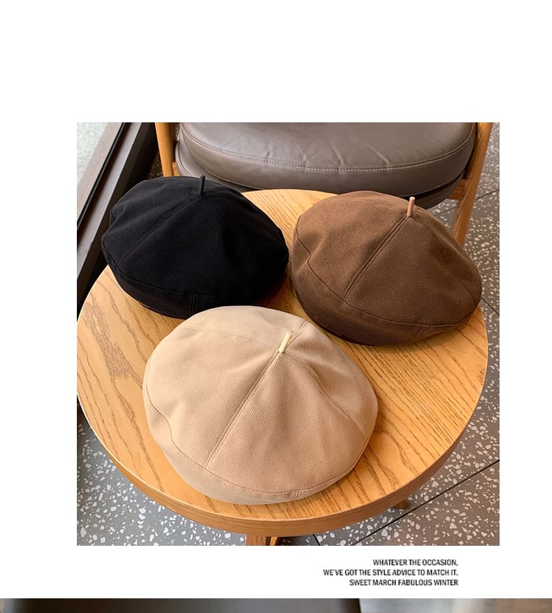 Plain Panel Beret