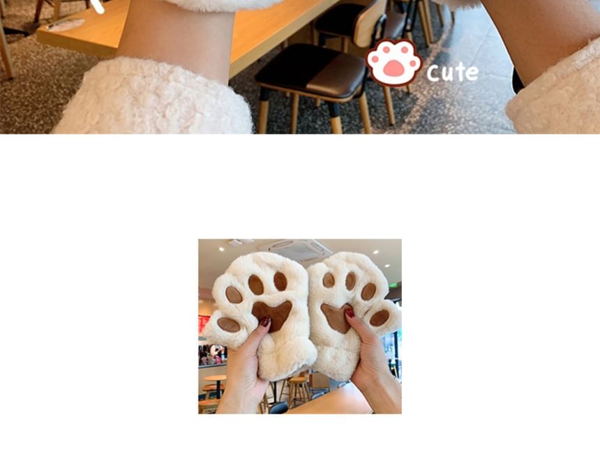 Cat Paw Fingerless Gloves