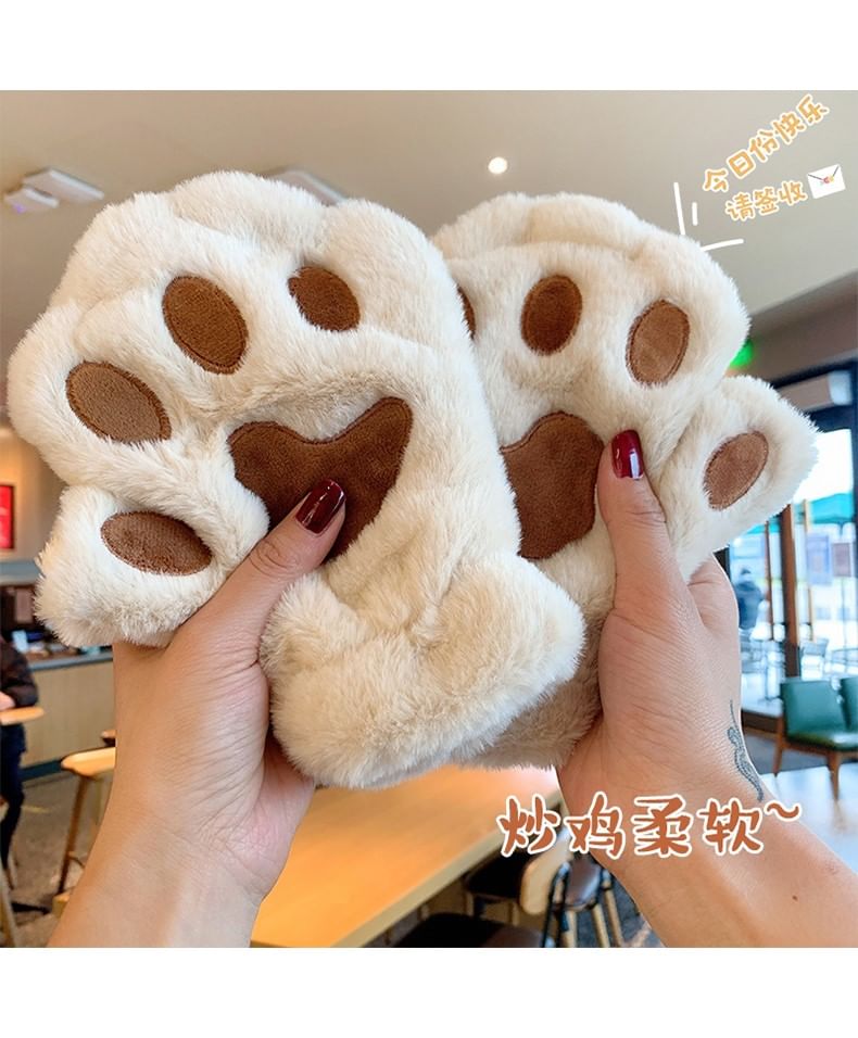 Cat Paw Fingerless Gloves