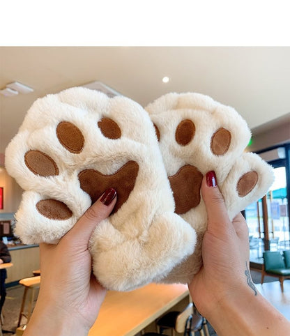 Cat Paw Fingerless Gloves