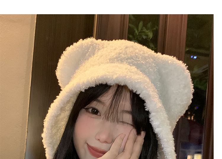 Bear Ear Chenille Bonnet Hat