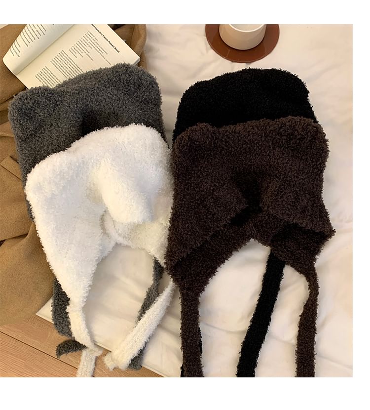 Bear Ear Chenille Bonnet Hat