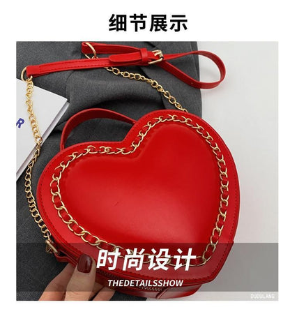 Heart Chained Crossbody Bag