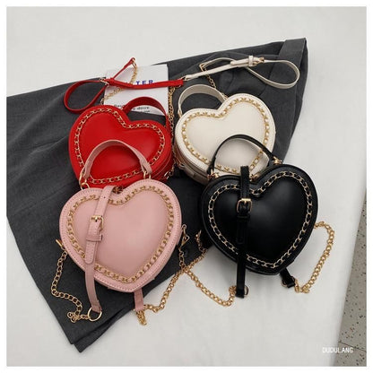 Heart Chained Crossbody Bag