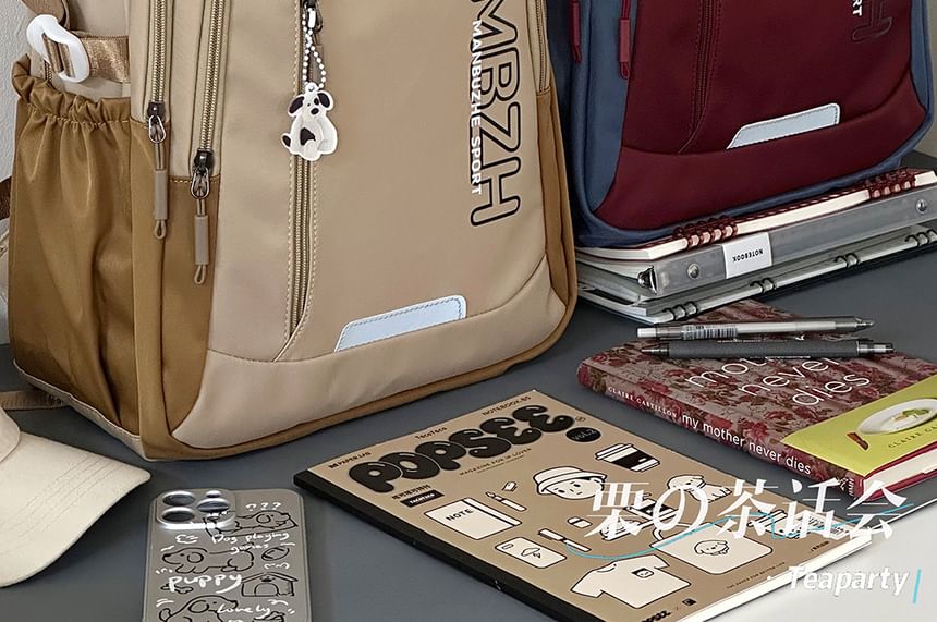 Lettering Laptop Backpack / Charm / Set