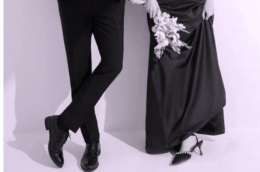 Off Shoulder Plain Sheath Evening Gown