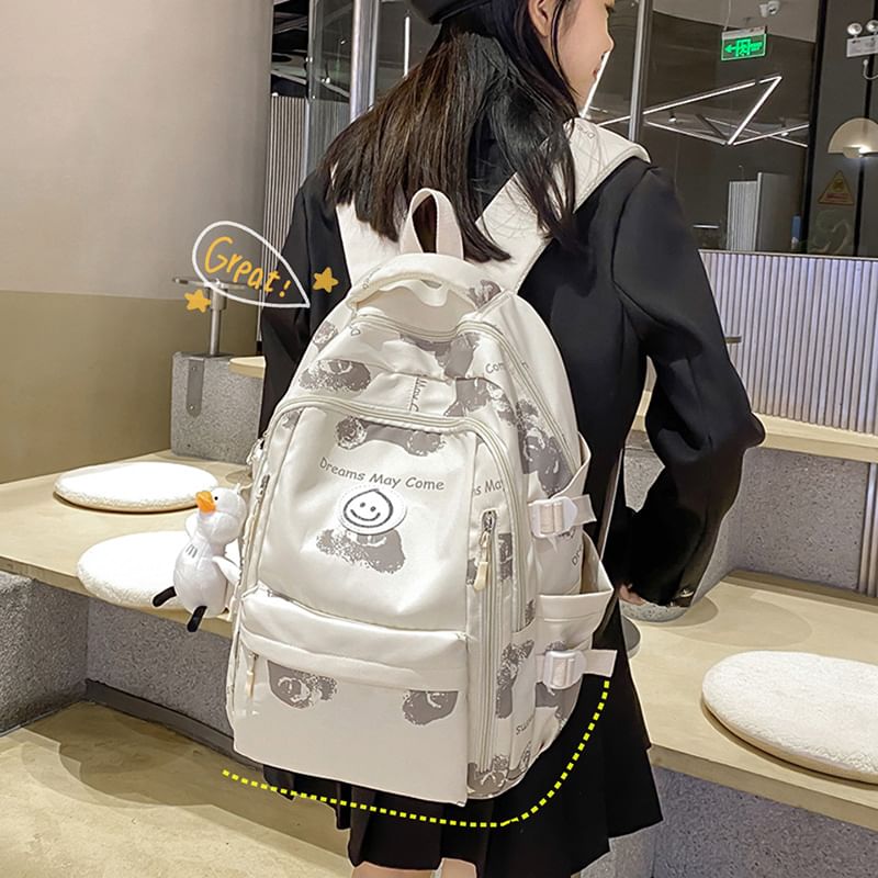 Smiley Face Logo Backpack / Duck Charm / Set