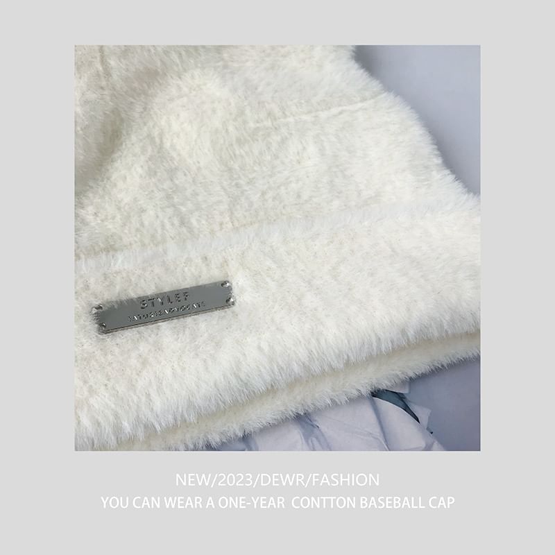 Cat Knit Applique Ear Beanie