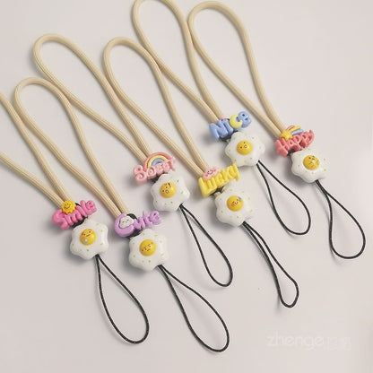 Lettering Fried Egg Phone Strap (Various Designs)