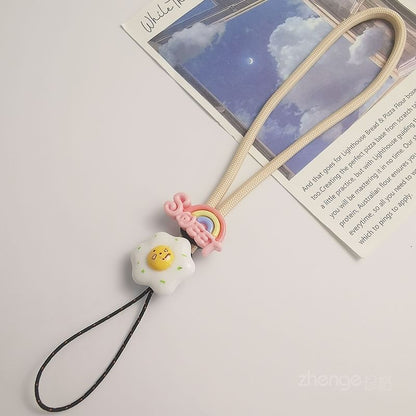 Lettering Fried Egg Phone Strap (Various Designs)