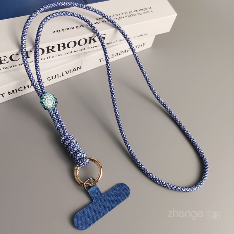 Woven Cord Phone Lanyard with Lanyard Pad