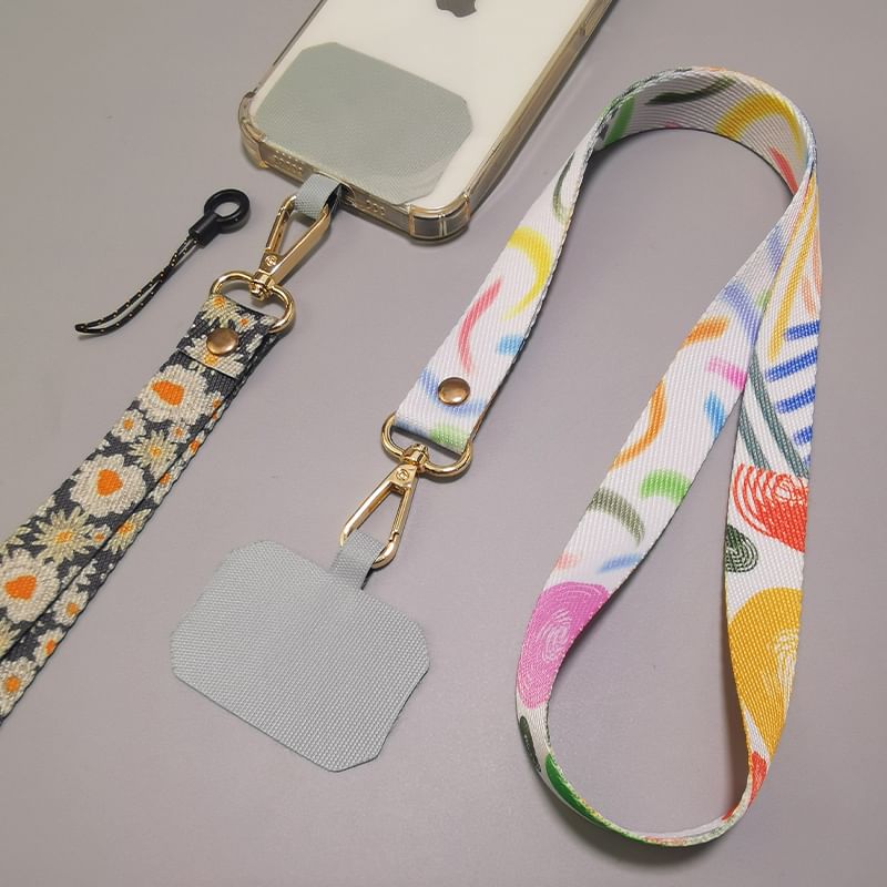 Print Canvas Phone Lanyard with Lanyard Pad