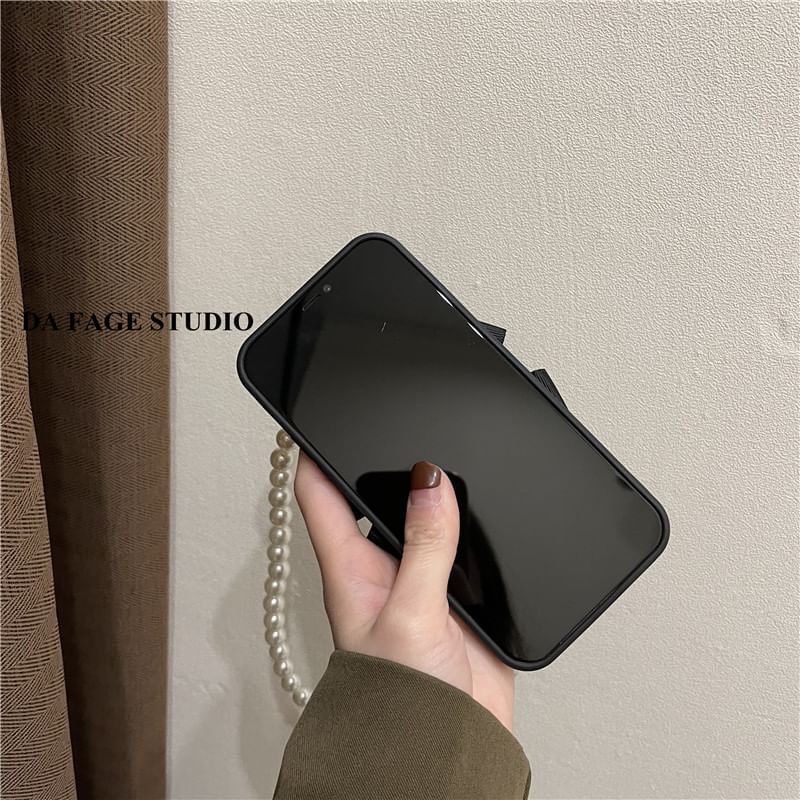 Faux Floral Pearl Case Phone Strap