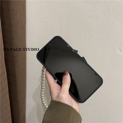Faux Floral Pearl Case Phone Strap