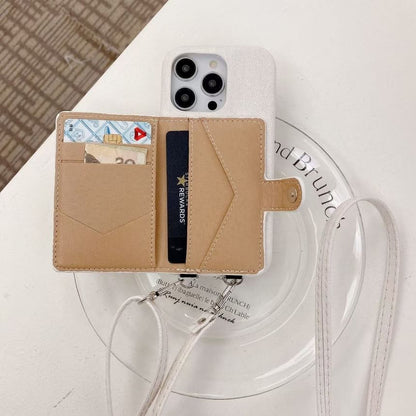 Denim Card Holder Lanyard Phone Case