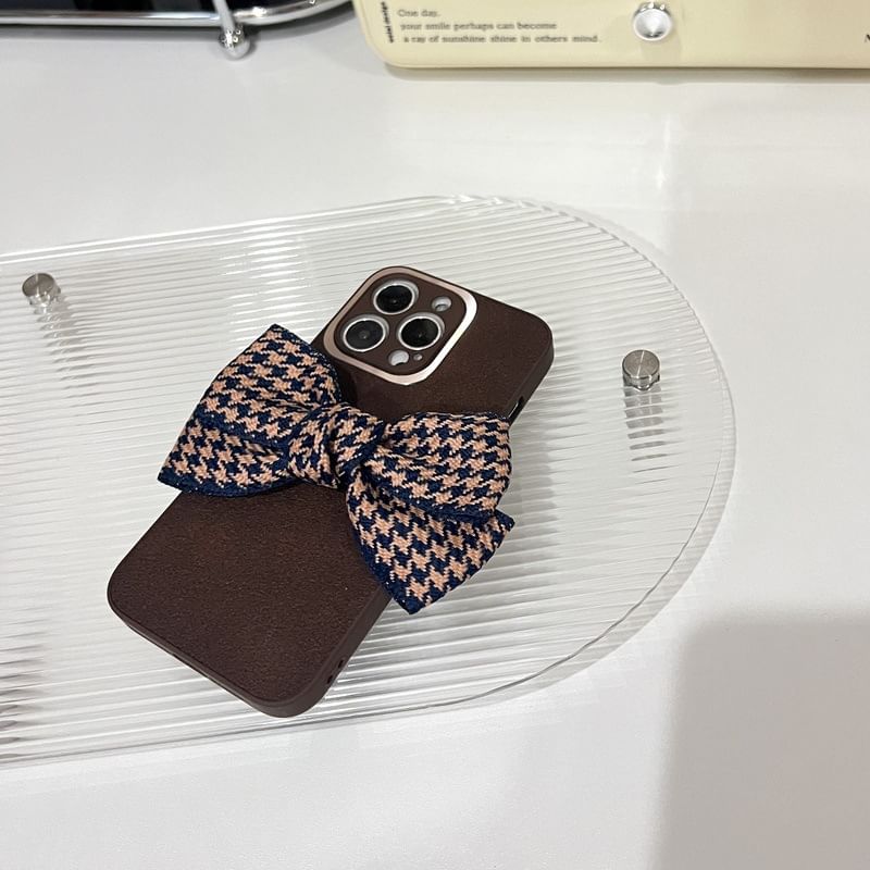 Bow Case Phone Houndstooth