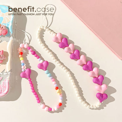Heart Bead Phone Strap