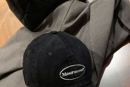 Lettering Corduroy Cap