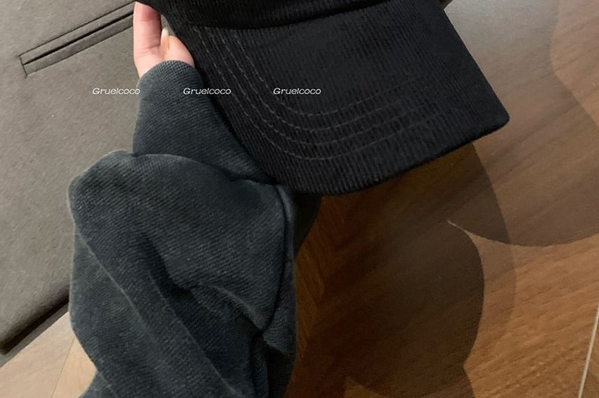 Lettering Corduroy Cap