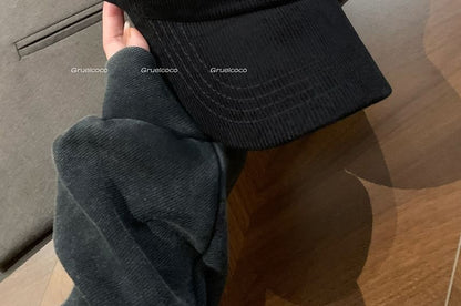 Lettering Corduroy Cap