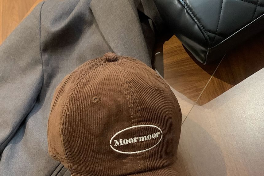 Lettering Corduroy Cap